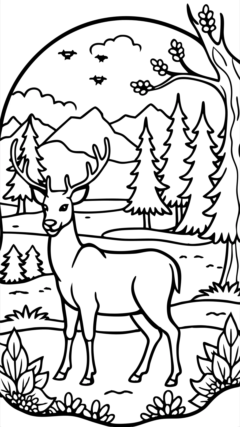 coloriages des cerfs